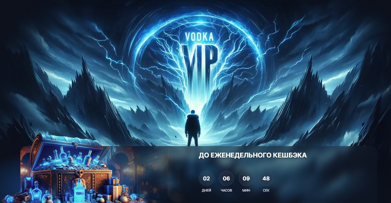 Регистрация на сайте Vodka Bet Casino